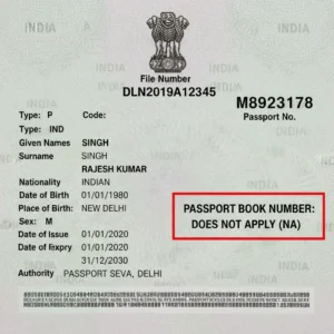 passport book number