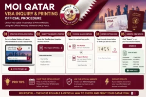 MOI Qatar Visa Inquairy & Printing Official Procedure